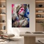 Abstraktes Wandbild und Acrylbild mit antiker Büste