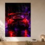 Sportwagen im Neonrausch als Canvas Print oder Acrylbild