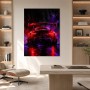 Sportwagen im Neonrausch als Canvas Print oder Acrylbild