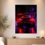 Sportwagen im Neonrausch als Canvas Print oder Acrylbild