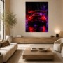 Sportwagen im Neonrausch als Canvas Print oder Acrylbild