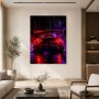 Sportwagen im Neonrausch als Canvas Print oder Acrylbild