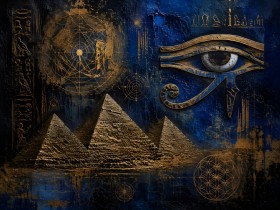 Ägyptische Symbolik als Wandbild oder Fine Art Print