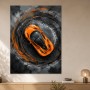 Orange Supersportwagen als Modernes Wandbild oder Acrylbild