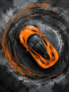 Orange Supersportwagen als Modernes Wandbild oder Acrylbild Orange Supersportwagen als Modernes Wandbild oder Acrylbild