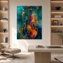 Abstraktes Wandbild oder Acrylbild mit stilisierter Geige