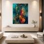 Abstraktes Wandbild oder Acrylbild mit stilisierter Geige