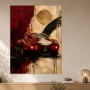Roter Rennwagen vor abstrakter Fläche, Wandbild oder Acrylbild