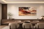 Roter Sportwagen im Wüstensprint, Wandbild oder Acrylbild