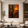 Afrikanische Figur als Leinwand oder Poster in warmem Ethno-Stil