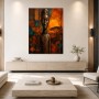 Afrikanische Figur als Leinwand oder Poster in warmem Ethno-Stil