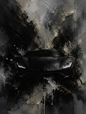 Dunkler Supersportwagen als Kunstwerk oder Modernes Wandbild Dunkler Supersportwagen als Kunstwerk oder Modernes Wandbild