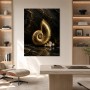Goldene Muschel mit Perlen, Stillleben Kunstwerk und Fine Art Print