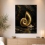 Goldene Muschel mit Perlen, Stillleben Kunstwerk und Fine Art Print