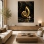 Goldene Muschel mit Perlen, Stillleben Kunstwerk und Fine Art Print