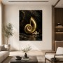 Goldene Muschel mit Perlen, Stillleben Kunstwerk und Fine Art Print