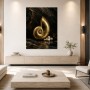 Goldene Muschel mit Perlen, Stillleben Kunstwerk und Fine Art Print