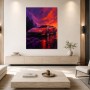 Neonfarbener Sportwagen als Wandbild oder Fine Art Print