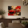 Roter Sportwagen als Wandbild oder Acrylbild in expressiver Kunst