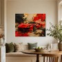 Roter Sportwagen als Wandbild oder Acrylbild in expressiver Kunst