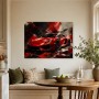 Roter Sportwagen als Leinwand oder Poster im dynamischen Stil