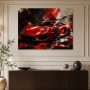 Roter Sportwagen als Leinwand oder Poster im dynamischen Stil