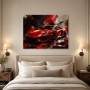 Roter Sportwagen als Leinwand oder Poster im dynamischen Stil