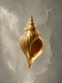 Goldene Muschel als Wandbild oder Acrylbild mit edler Ausstrahlung