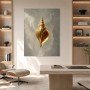 Goldene Muschel als Wandbild oder Acrylbild mit edler Ausstrahlung