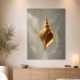 Goldene Muschel als Wandbild oder Acrylbild mit edler Ausstrahlung