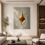Goldene Muschel als Wandbild oder Acrylbild mit edler Ausstrahlung
