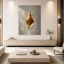 Goldene Muschel als Wandbild oder Acrylbild mit edler Ausstrahlung