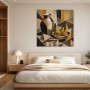 Abstraktes Wandbild oder Kunstdruck mit stiller Stillleben-Komposition