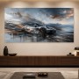 Sportwagen trifft Landschaft, Wandbild oder Acrylbild in dynamischer Optik