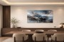 Sportwagen trifft Landschaft, Wandbild oder Acrylbild in dynamischer Optik