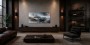 Sportwagen trifft Landschaft, Wandbild oder Acrylbild in dynamischer Optik
