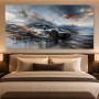 Sportwagen trifft Landschaft, Wandbild oder Acrylbild in dynamischer Optik