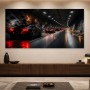 Sportwagen im Tunnel als Leinwand oder Acrylbild
