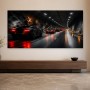 Sportwagen im Tunnel als Leinwand oder Acrylbild