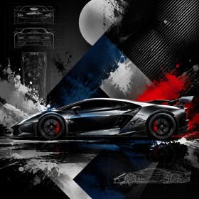 Sportwagen Design als Wandbild oder Kunstdruck Sportwagen Design als Wandbild oder Kunstdruck