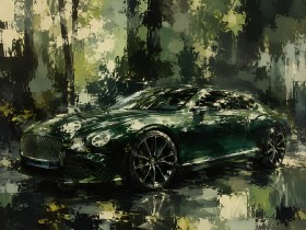 Dynamisches Sportcoupé als Wandbild oder Fine Art Print