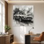 Klassischer Sportwagen, Leinwand oder Fine Art Print in Schwarzweiß