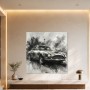 Klassischer Sportwagen, Leinwand oder Fine Art Print in Schwarzweiß