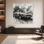 Klassischer Sportwagen, Leinwand oder Fine Art Print in Schwarzweiß