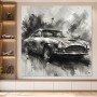 Klassischer Sportwagen, Leinwand oder Fine Art Print in Schwarzweiß