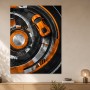 Sportwagen in Orange, Modernes Wandbild oder Acrylbild