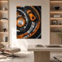 Sportwagen in Orange, Modernes Wandbild oder Acrylbild