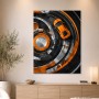 Sportwagen in Orange, Modernes Wandbild oder Acrylbild