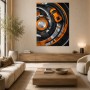 Sportwagen in Orange, Modernes Wandbild oder Acrylbild