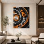 Sportwagen in Orange, Modernes Wandbild oder Acrylbild